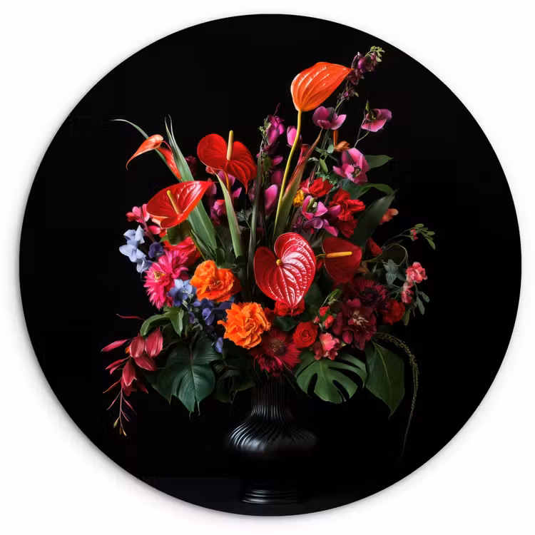 Muurcirkel - Bloemen - Boeket - Sierlijk — 1