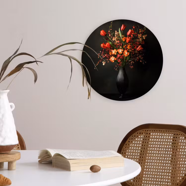 Muurcirkel - Bloemen - Takken - Boeket — 4