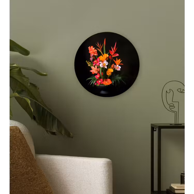 Muurcirkel - Boeket - Bloemen - Exotisch — 3