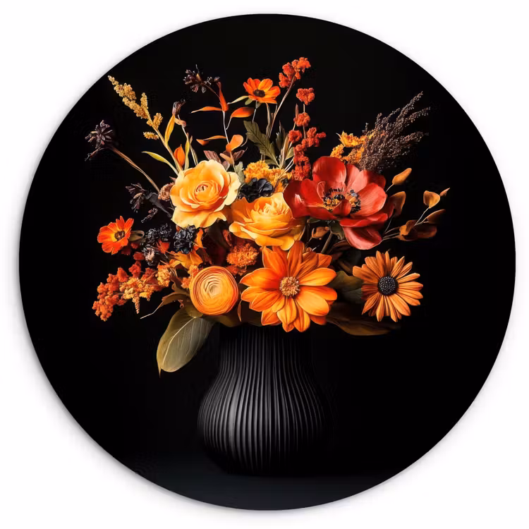 Muurcirkel - Herfst - Boeket - Oranje — 1