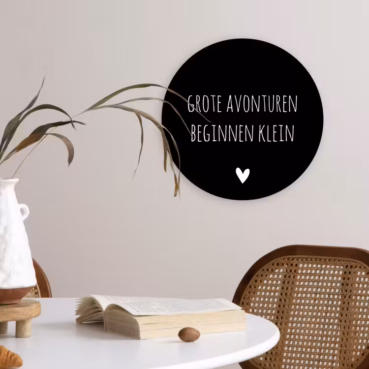Muurcirkel - Grote avonturen beginnen klein - Spreuken - Quotes — 4