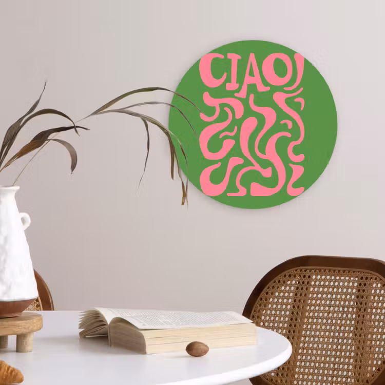 Muurcirkel - Abstract - Roze - Ciao - Vormen — 4