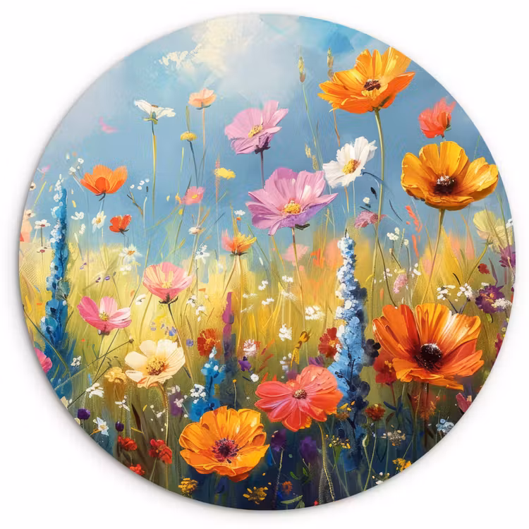Muurcirkel - Bloemen - Natuur - Botanisch - Kunst — 1