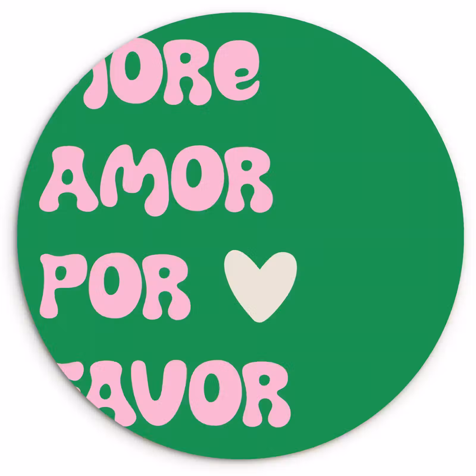 Muurcirkel - Amor - Valentijn - Groen - Tekst — 1