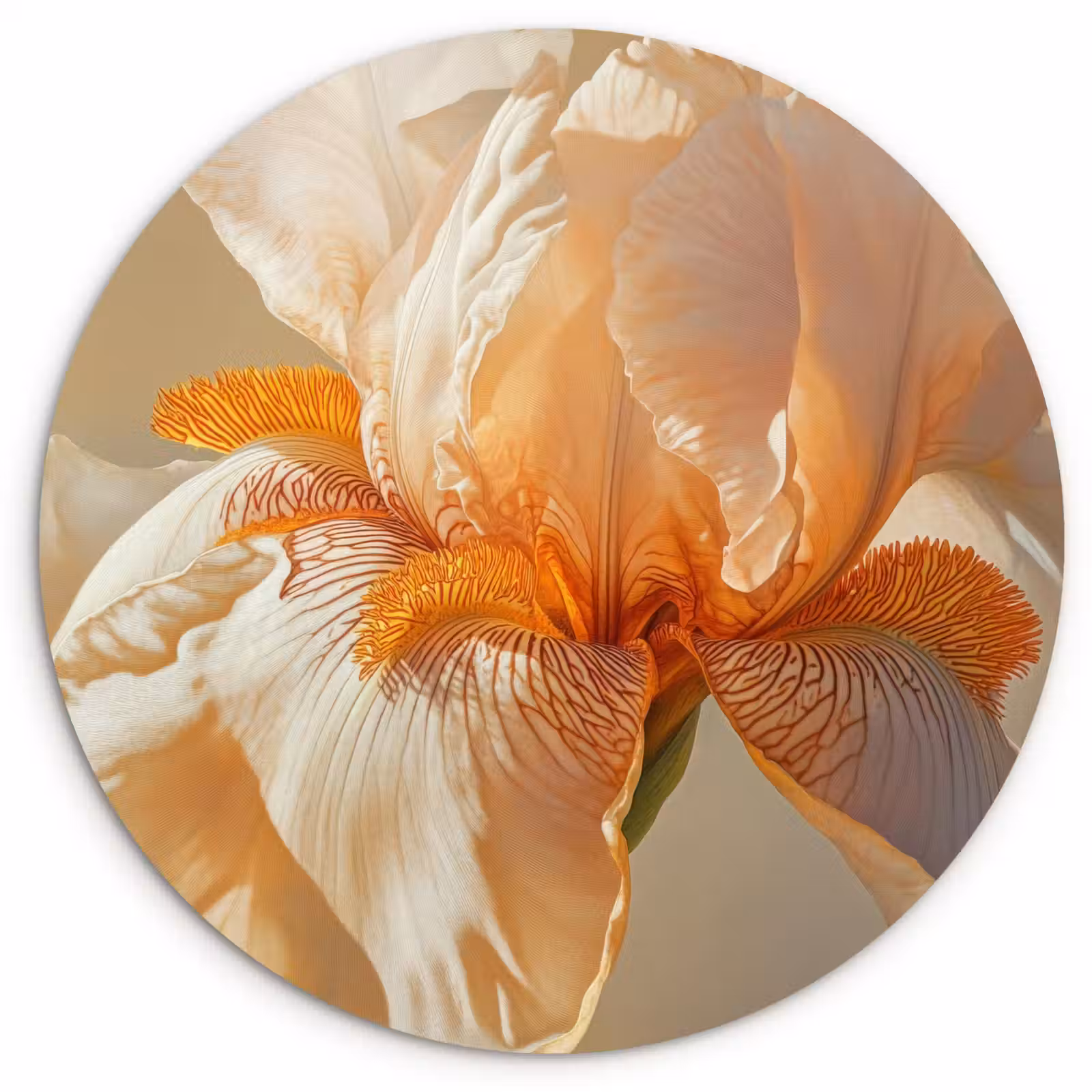 Muurcirkel - Close up - Oranje - Iris — 1