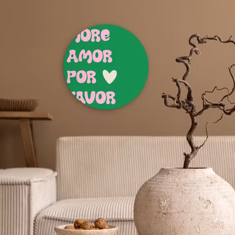Muurcirkel - Amor - Valentijn - Groen - Tekst — 2