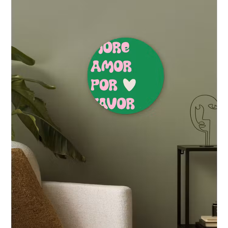 Muurcirkel - Amor - Valentijn - Groen - Tekst — 3