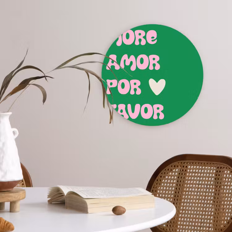 Muurcirkel - Amor - Valentijn - Groen - Tekst — 4