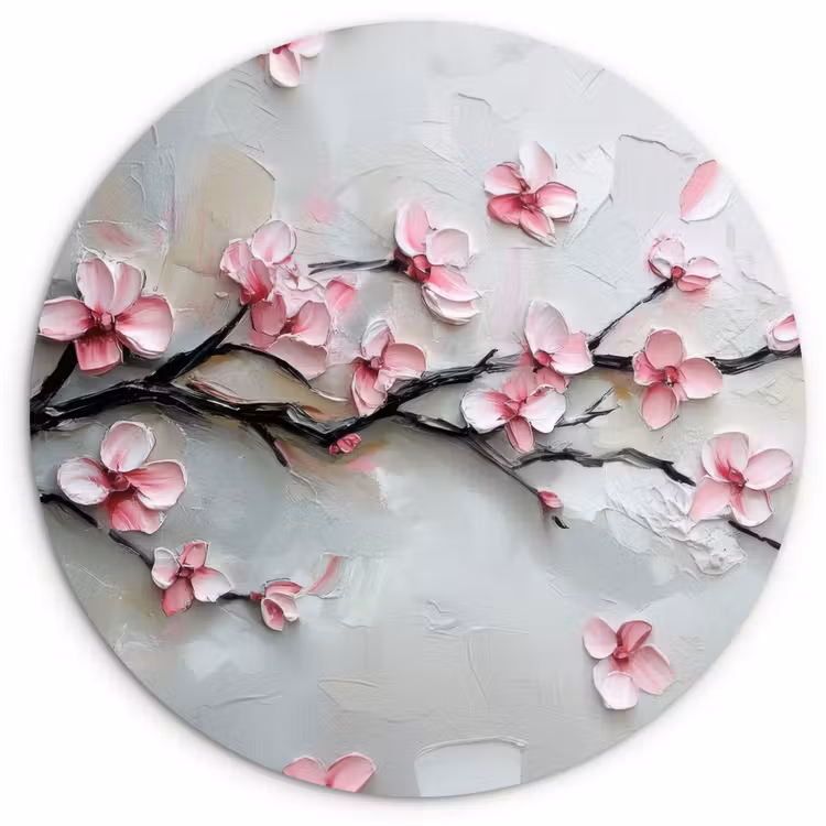 Muurcirkel - Bloesem - Kunstzinnig - Roze - Sakura — 1