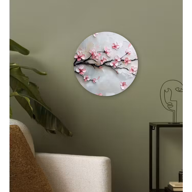 Muurcirkel - Bloesem - Kunstzinnig - Roze - Sakura — 3