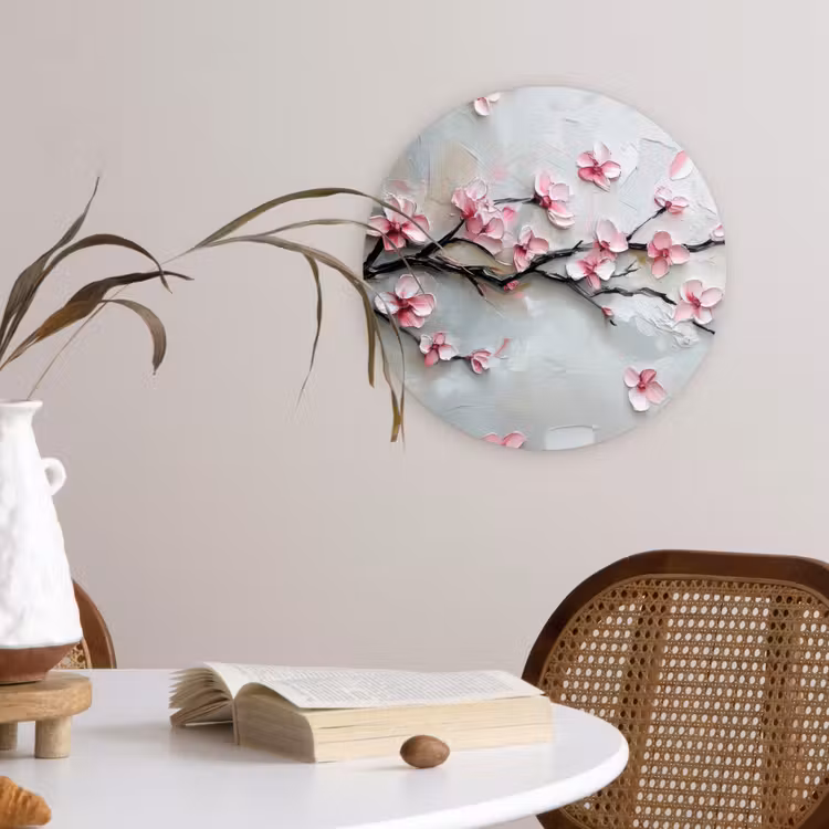 Muurcirkel - Bloesem - Kunstzinnig - Roze - Sakura — 4