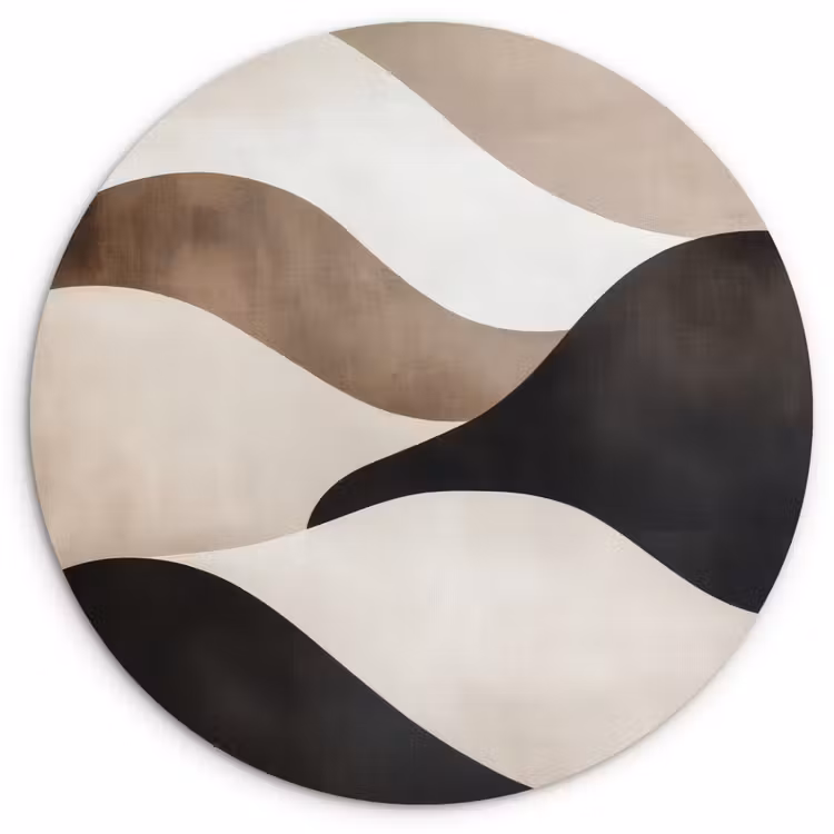 Muurcirkel - Golven - Abstract - Beige — 1