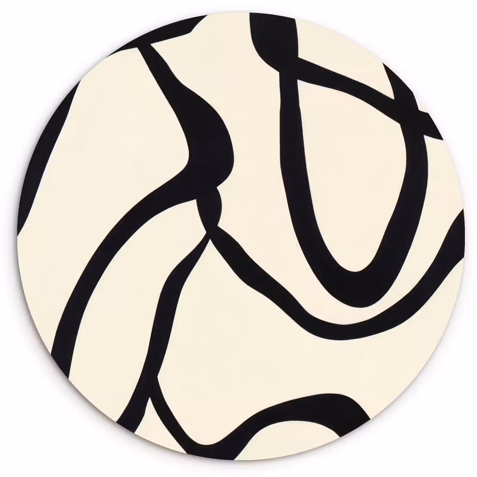 Muurcirkel - Abstract - Lijnen - Modern - Beige — 1
