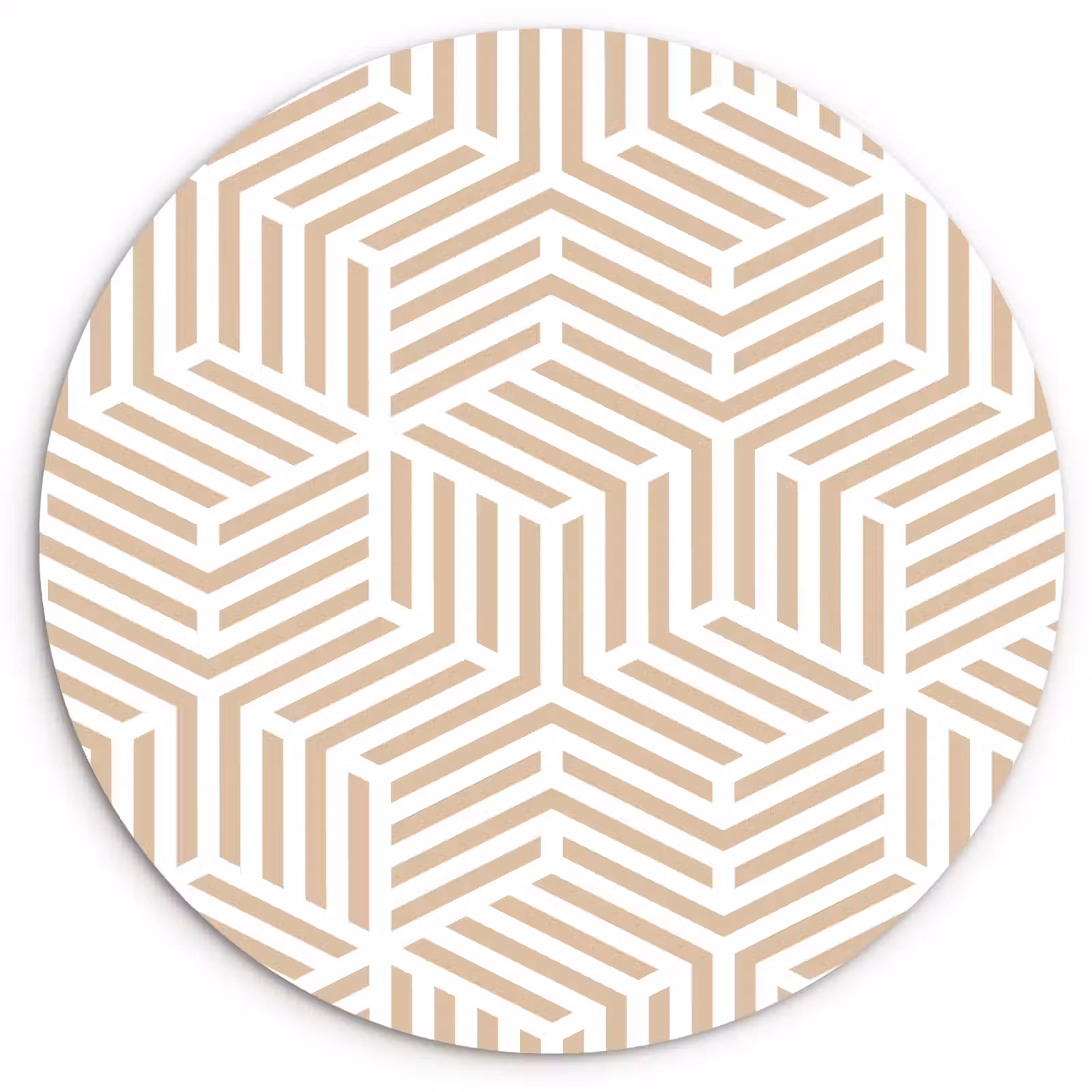 Muurcirkel - Beige - Geometrie - Patronen - Abstract — 1