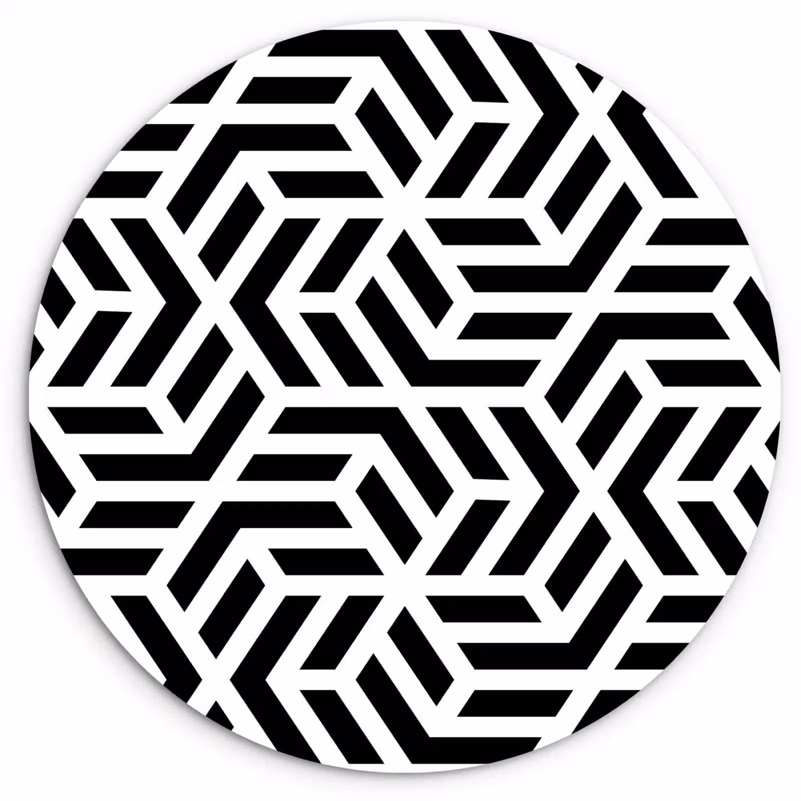 Muurcirkel - Design - Geometrie - Patroon - Zwart - Wit — 1