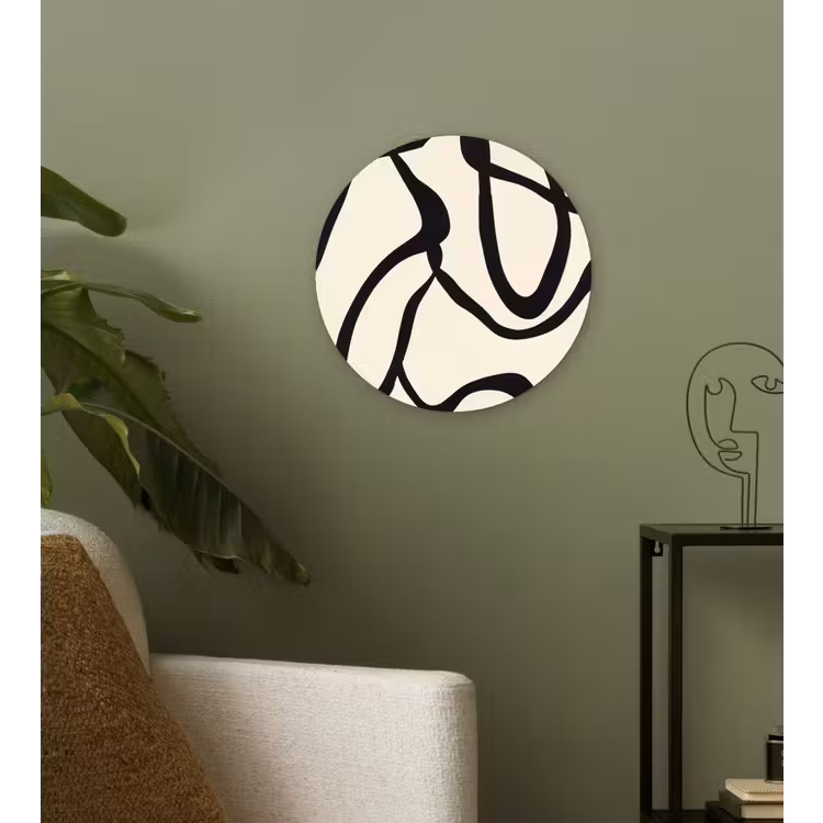 Muurcirkel - Abstract - Lijnen - Modern - Beige — 3