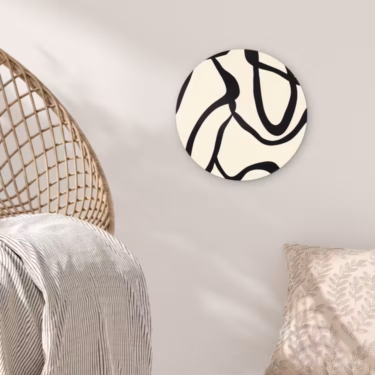 Muurcirkel - Abstract - Lijnen - Modern - Beige — 5