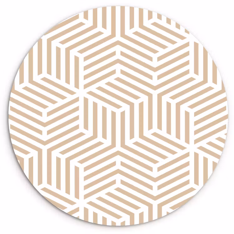 Muurcirkel - Beige - Geometrie - Patronen - Abstract — 1