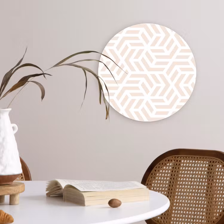 Muurcirkel - Beige - Geometrie - Patronen - Abstract — 4