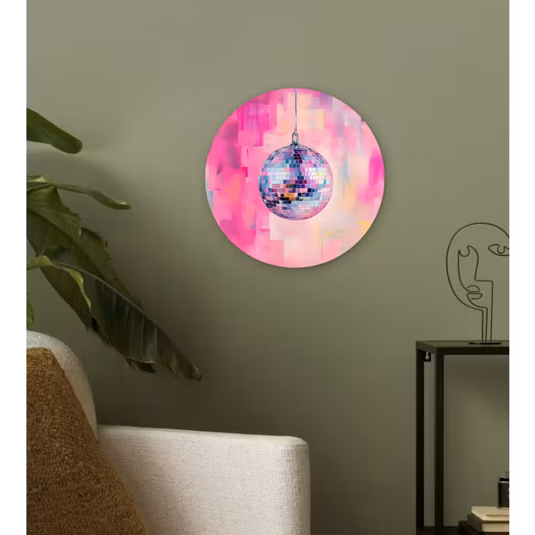 Muurcirkel - Discobal - Pink - Verf — 3