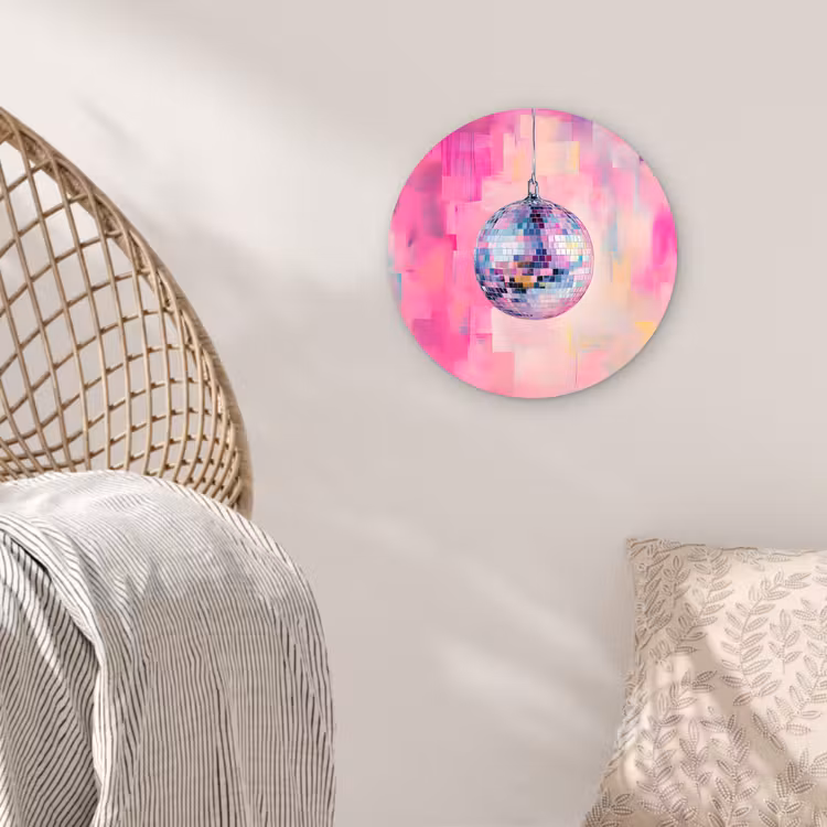 Muurcirkel - Discobal - Pink - Verf — 5