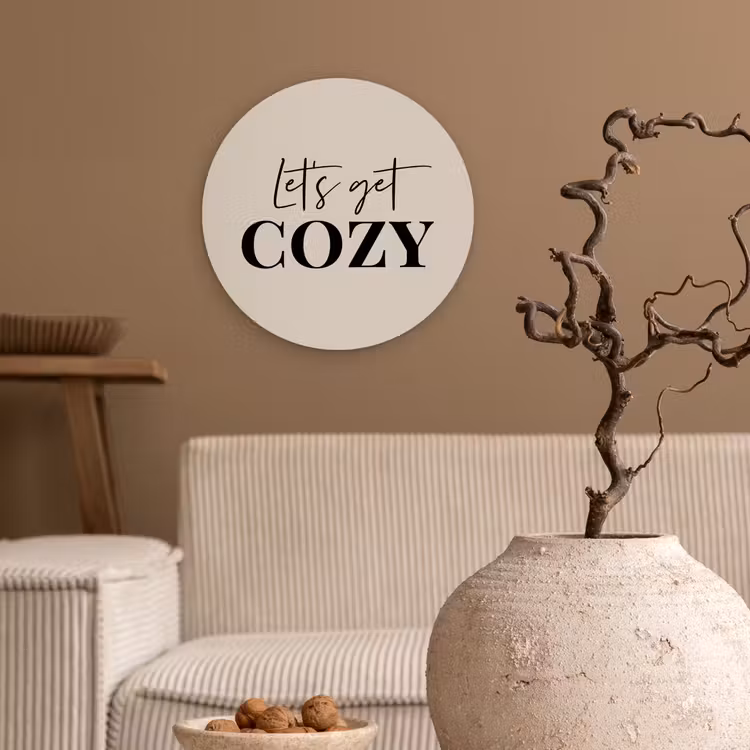 Muurcirkel - Beige - Winter - Quote - Cozy — 2