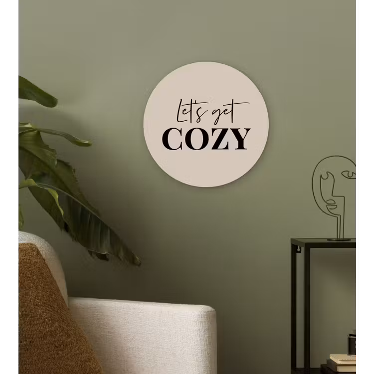 Muurcirkel - Beige - Winter - Quote - Cozy — 3