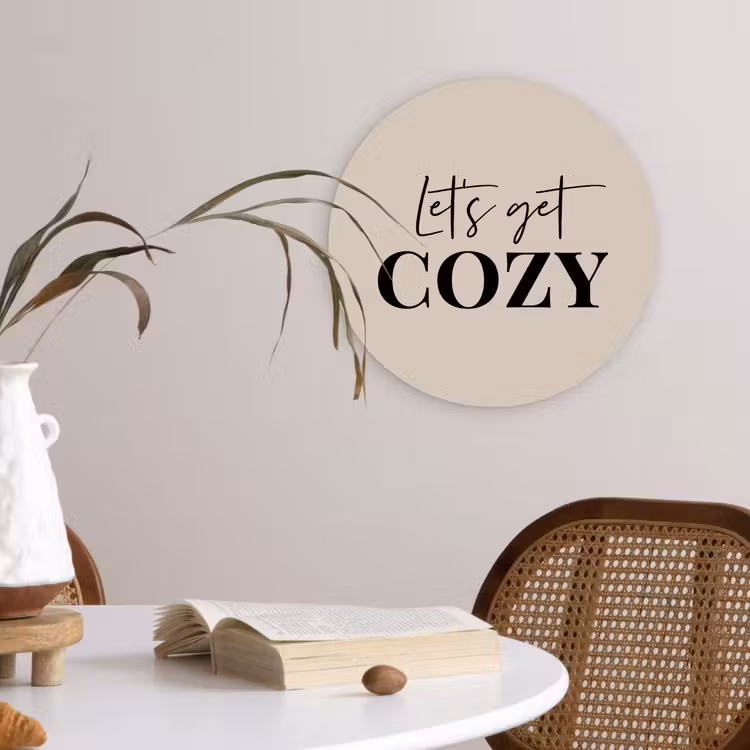 Muurcirkel - Beige - Winter - Quote - Cozy — 4