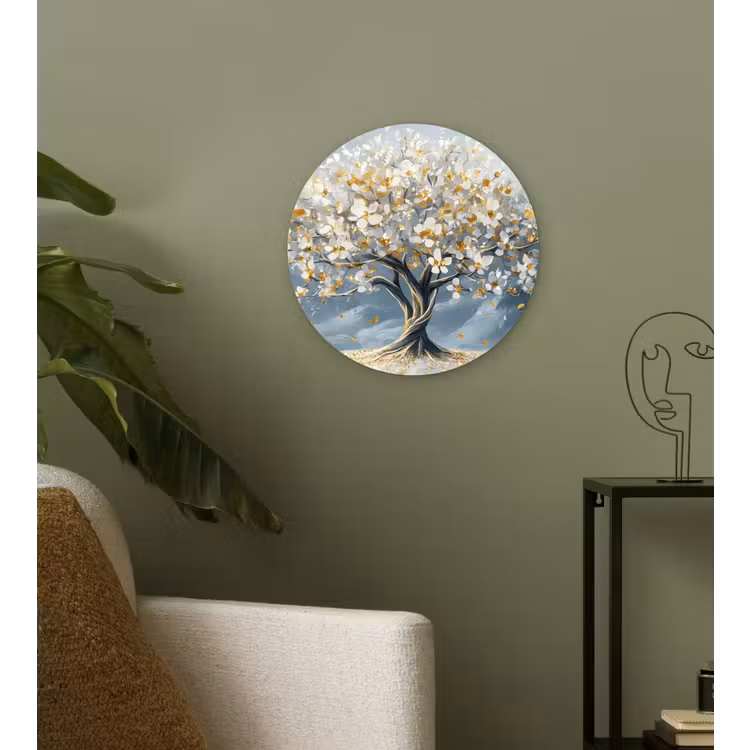Muurcirkel - Boom - Winter - Levensboom - Modern - Goud — 3