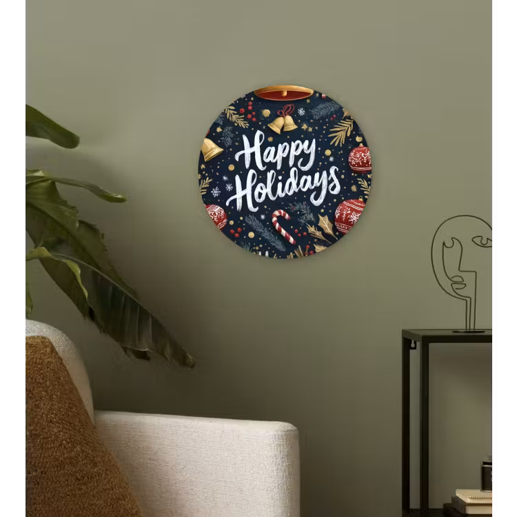 Muurcirkel - Feestelijk - Kerstgroet - Kleurrijk — 3