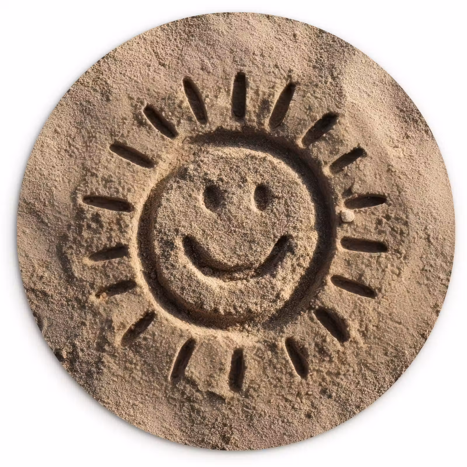 Muurcirkel - Gezichtje - Zon - Zand - Getekend — 1