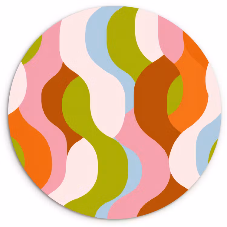 Muurcirkel - Abstract - Vormen - Roze — 1