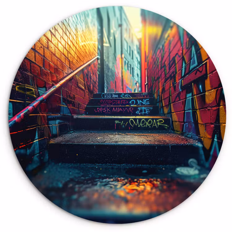Muurcirkel - Architectuur - Neon - Trap - Graffiti — 1
