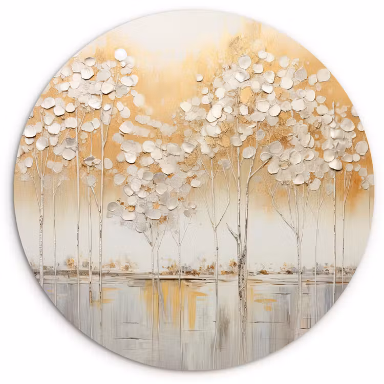 Muurcirkel - Bomen - Kunst - Acryl - Natuur — 1