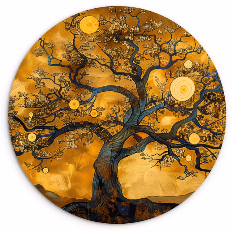 Muurcirkel - Boom - Levensboom - Abstract - Goud — 1