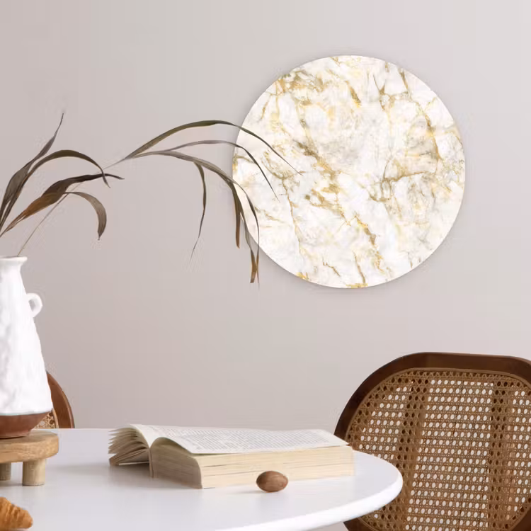 Muurcirkel - Goud - Licht - Nerf - Marmer — 4