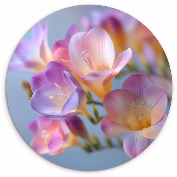 Muurcirkel - Bloemen - Paars - Overloop - Meeldraden — 1