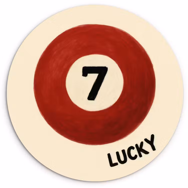 Muurcirkel - Cirkel - Zeven - Lucky - Rood — 1