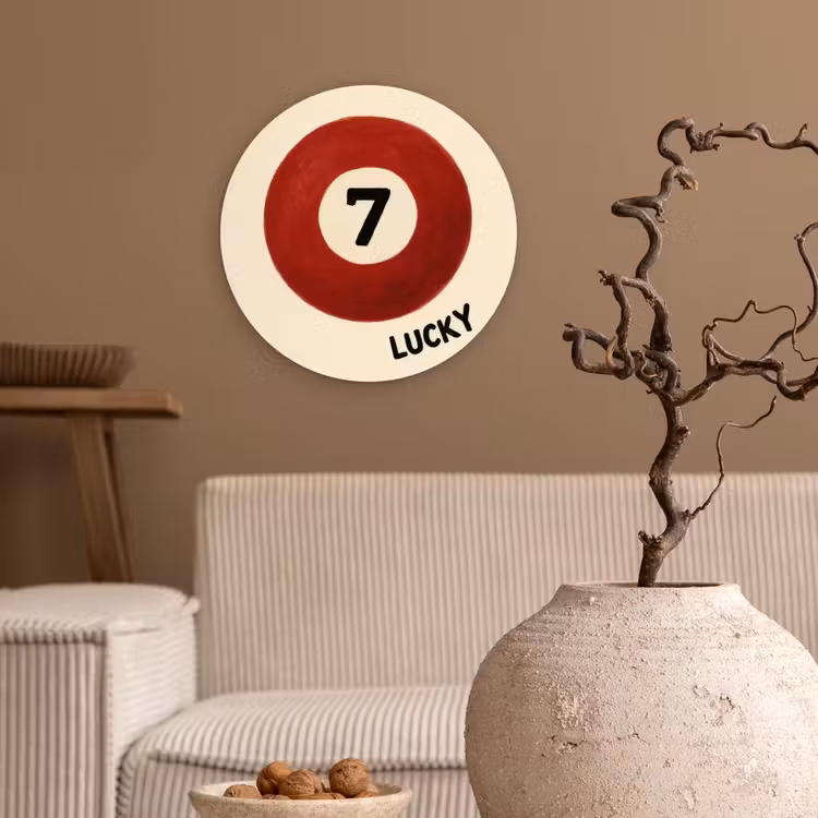 Muurcirkel - Cirkel - Zeven - Lucky - Rood — 2