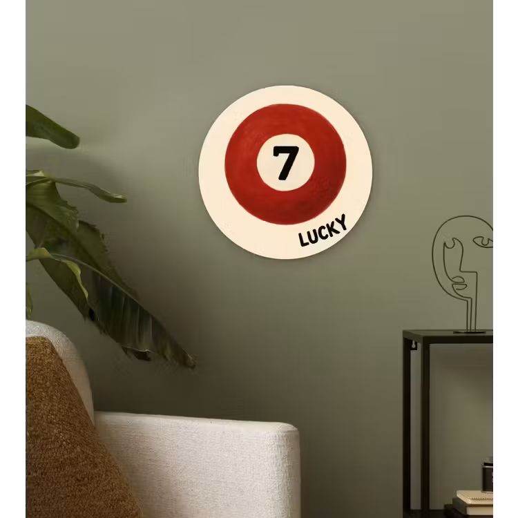 Muurcirkel - Cirkel - Zeven - Lucky - Rood — 3