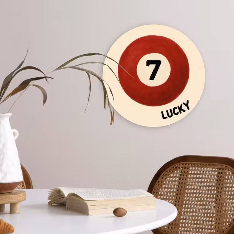 Muurcirkel - Cirkel - Zeven - Lucky - Rood — 4