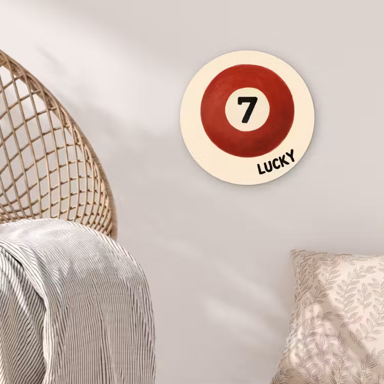 Muurcirkel - Cirkel - Zeven - Lucky - Rood — 5