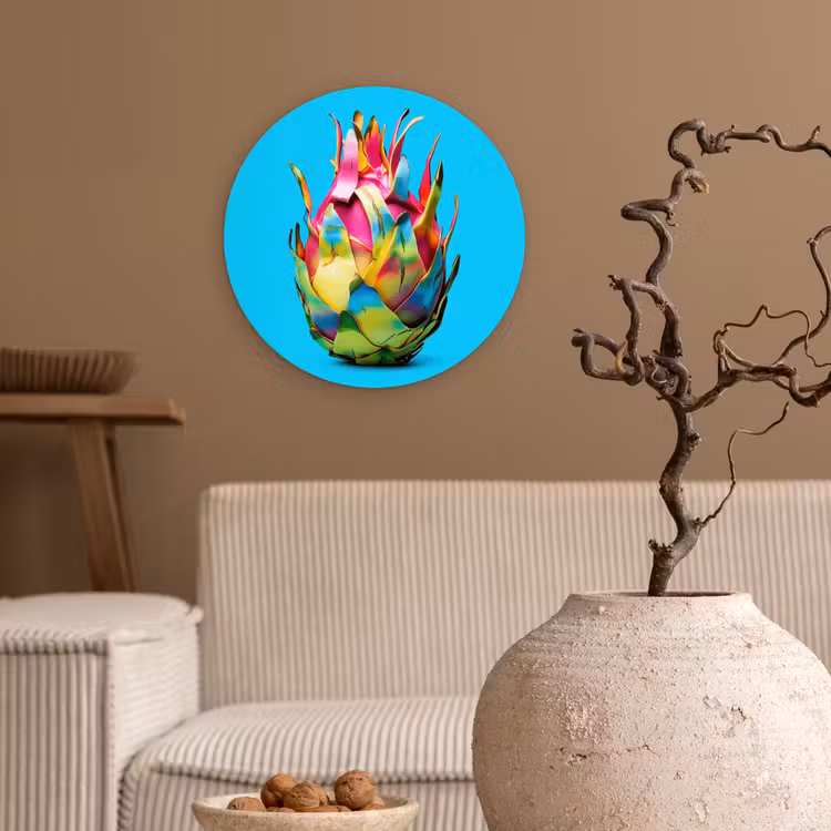 Muurcirkel - Drakenfruit - Blauw - Levendig — 2