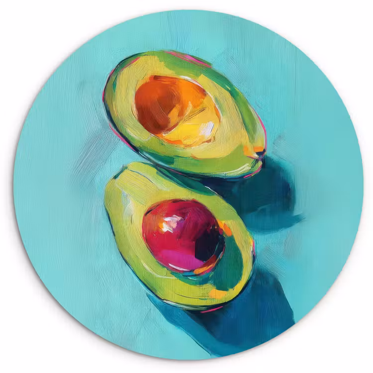 Muurcirkel - Avocado - Groen - Pit - Schaduw — 1