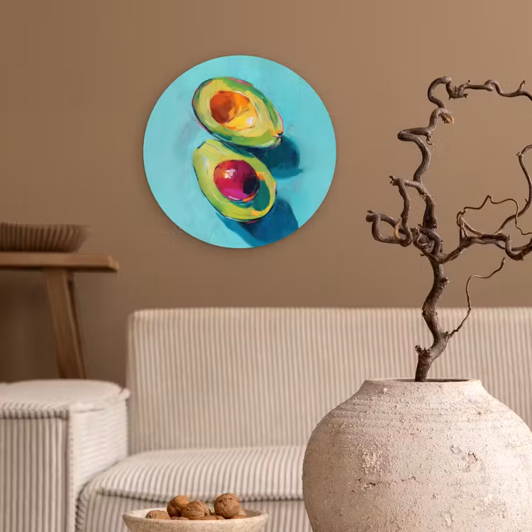 Muurcirkel - Avocado - Groen - Pit - Schaduw — 2