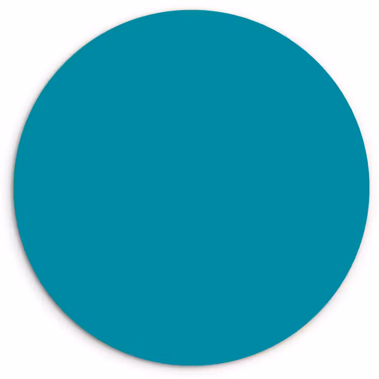 Muurcirkel - Blauw - Effen kleur — 1