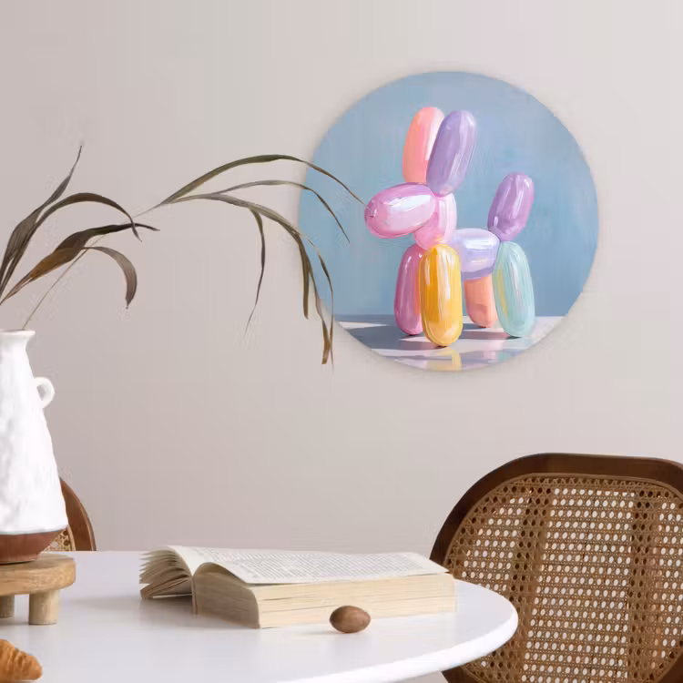Muurcirkel - Dier - Ballon - Pasteltinten - Glanzend — 4