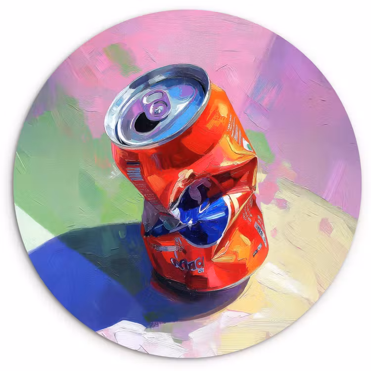 Muurcirkel - Frisdrank - Blik - Paars — 1