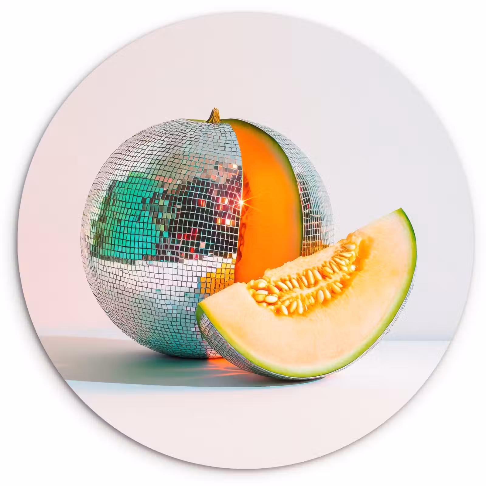 Muurcirkel - Disco - Discobal - Meloen - Pastel — 1