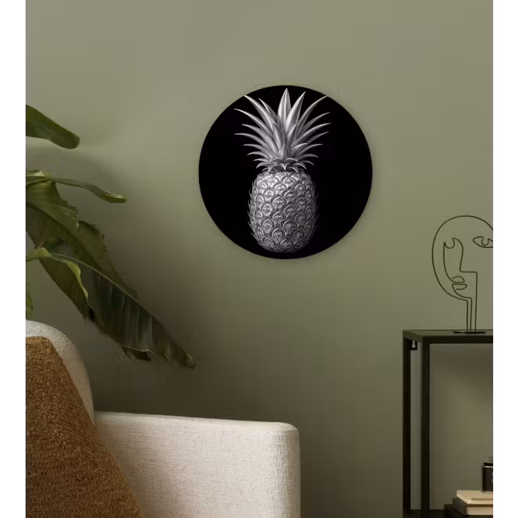 Muurcirkel - Ananas - Gedetailleerd - Bladeren — 3